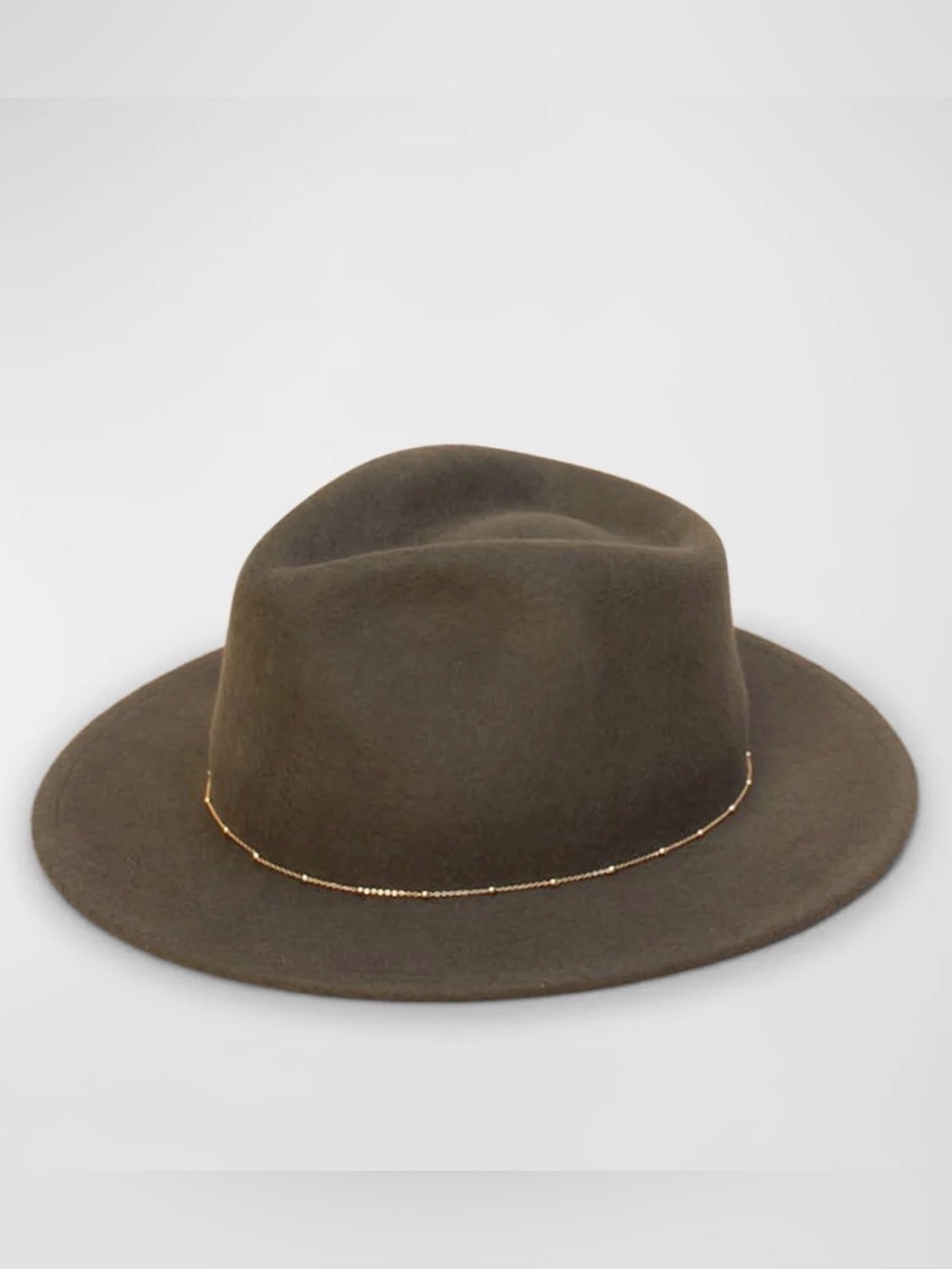 Felt Fedora with Gold Bead Accent